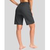 G Gradual Women's 9" Long Swim Board Shorts with Pockets