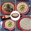 NOLITOY 3 Set Japanese Soba Noodle Plates with Bamboo Look