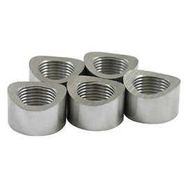 Verocious Motorsports Notched O2 Oxygen Sensor Bung (M18 x 1.5), 304 Stainless Steel - Pack of 5