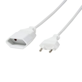 LogiLink CP127 Power Cable Euro CEE 7/16 Male to Female 3 m White