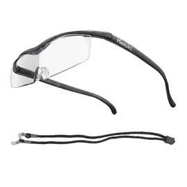 Hazuki Magnifier Compact, 1.85x, Clear Lens (9 Colors in Total) with Neck Strap (Black Gray), Birthday Gift
