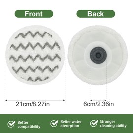 Yuunaie 3897a Replacement Pads for Bissell SpinWave SmartSteam Scrubbing Steam Mop, 2 Pack 3897A Rotating Mop Pads, Spinwave Mop Pads 3897A
