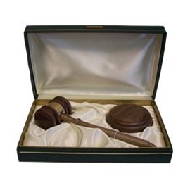 11" American Walnut Chairman Presentaion Gavel Set