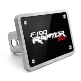 iPick Image Made for Ford Raptor SVT UV Graphic Black Plate Billet Aluminum 2 inch Tow Hitch Cover