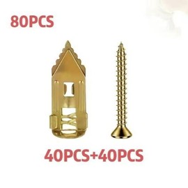 40/80/120PCS Self-Drilling Drywall Anchors and Screws Kit, 12x30mm, No Pre-Drilling Needed, Supports Up to 66 lbs, Ideal for Home and Office Organization:_80 PCS
