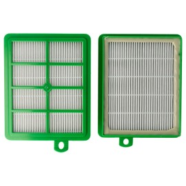 vhbw Hepa Allergy Filter Set compatible with AEG VX6, VX7, VX8, LX7, LX8, LX9 replaces AEG AFS1, ASF1W, E 12, AEFG12W, UltraCaptic E 12 AEF12