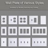 Kisrvopn Metal Outlet Covers Wall Plates, White Beadboard Switch Plate