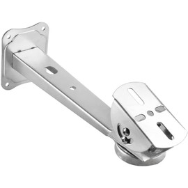 Coolotic Security Camera Housing Bracket Mounting Hardware Pole Cylinder Prismatic Outdoor Mounting Base Arm (Stainless Wall Bracket)