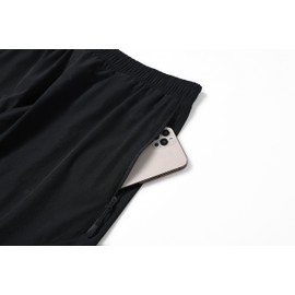 Tansozer Men's Sports Shorts, Quick-Drying Shorts, black