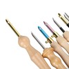Punch Needle Set Wooden Handle Stainless Steel Ergonomic Easy Operation