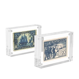 Hongtuocb 2.5x3.5 inch Acrylic Picture Frame 2 Pack, Clear Freestanding Desktop Double Sided Magentic Small Picture Display