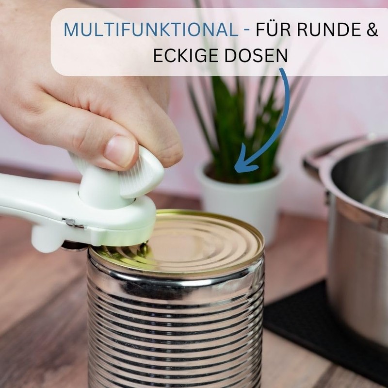 Westmark Dosenöffner manuell - Sicherheitsdosenöffner inkl. Zange - großer Drehknauf