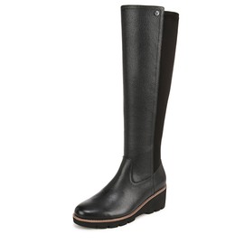 VIONIC Women's Ashland High Shaft Boots Knee, Black Wide Calf Leather, 7