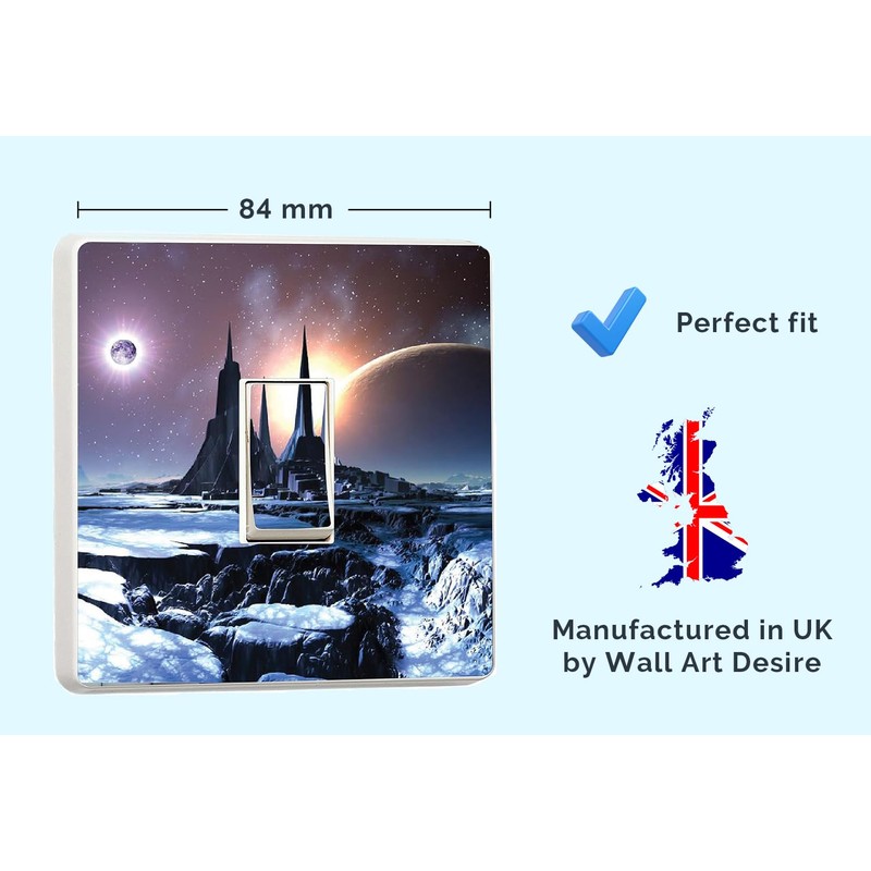 Alien planet Space tundra light switch photo cover sticker (10480248)
