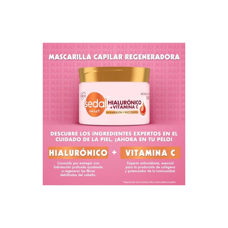 Sedal Tratamiento Hialurónico Regeneración Mascarilla Capilar Hidratante 300 ml