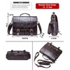 CataPurus Top Grain Leather 14.2" Laptop Briefcase Crossbody Handbag, Vintage