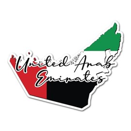2 x 10cm United Arab Emirates Flag Vinyl Stickers - UAE Map Travel Holiday World Country Geography School Location Scrapbook Sticker #82940