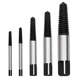 5Größen Schraubenausdreher Set, Linksausdreher Estrattore Viti Danneggiate Profi Ausdreher Set für Beschädigte Schrauben und Rohre mit Durchmessern von 1/8" bis 3/4"