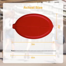 DEEZOMO 3 Pieces Rubber Coin Purse, 2 x 3 Inches Oval Squeeze Coin Holders With Chain for Women Men Travel (Max Red/White/Black 3 Pack)