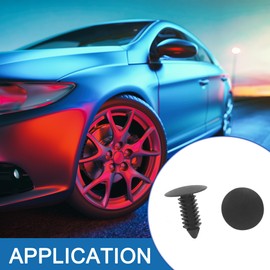 A ABSOPRO 7.5mm Hole Plastic Push Button Bumpers Door Rivet Fixing Clips (Set of 10)