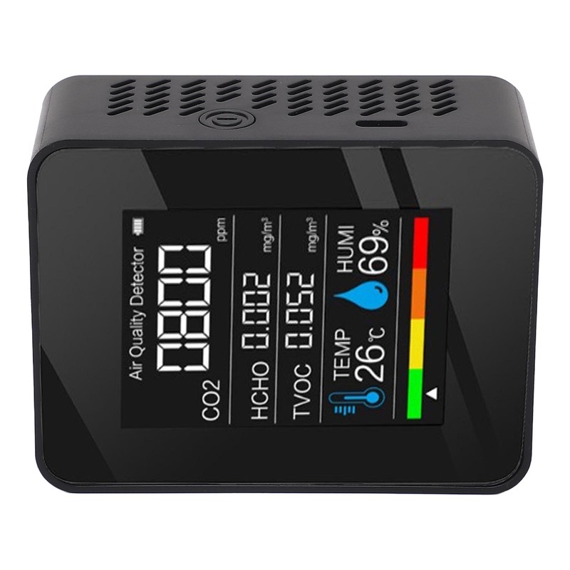 5 in 1 Air Quality Monitor LCD Color Screen CO2