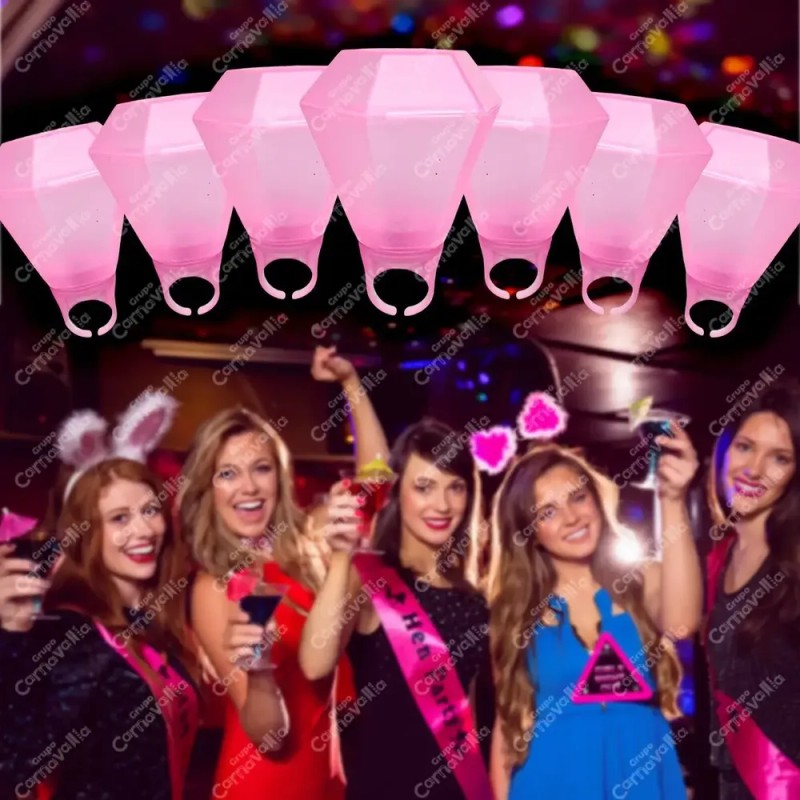 Anillo Shot Tequilero Diamante Despedida Soltera Bride Fiest Rosa