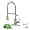 LUFEIDRA Kitchen Faucet with Pull Down Sprayer and Soap Dispenser,
