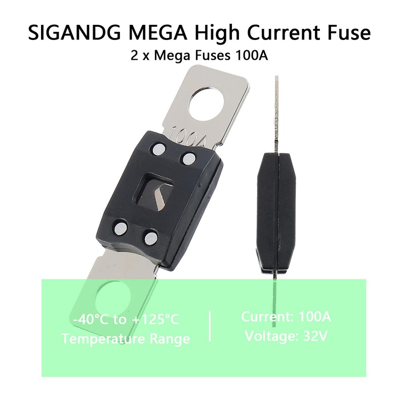 SIGANDG Mega High Current Fuse Screw Fuse Mega Fuse 100