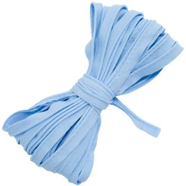 AERZETIX - C77209 - Ribbon Piping 9 Metres x 10 mm - Cotton - Colour Light Blue - Piping Passepartouts Borders for Clothes Cushions Duvets Bias Tape