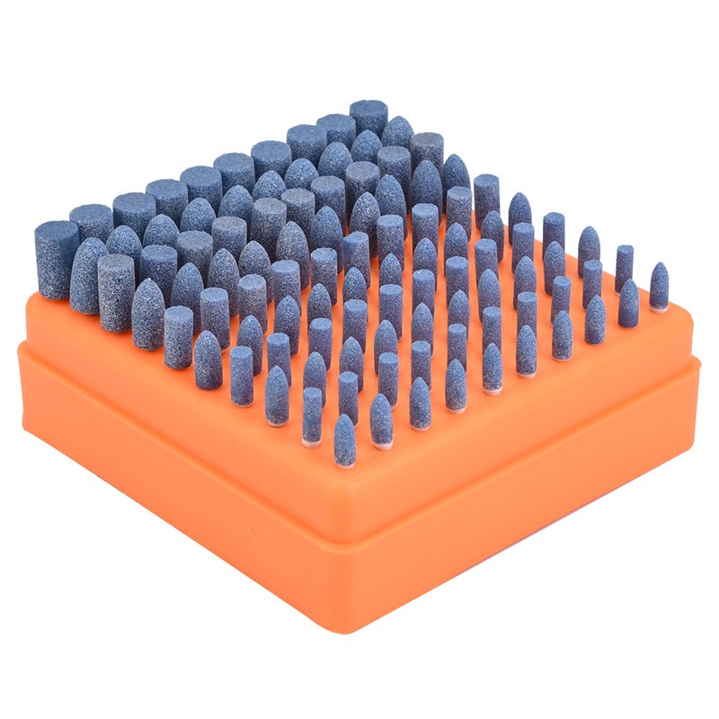 100Pcs Polishing Stone Head Grinding Wheel Burr Bit for Grinder