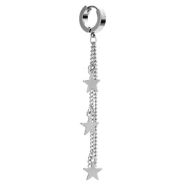Men's and Women's Star Motif Star Chain, Single Ear, Olchan, Fashionable, Popular Accessory, Stainless Steel