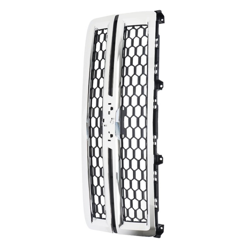 munirater Chrome Front Bumper Honeycomb Grille Replacement for 2014-2015 Silverado