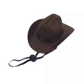 AIMALL Western Cowboy Pet Hat for Cats & Dogs - Stylish Adjustable Costume Accessory with Secure Chin Strap - Sizes S/M Available (5.3/6.1 inches Length)