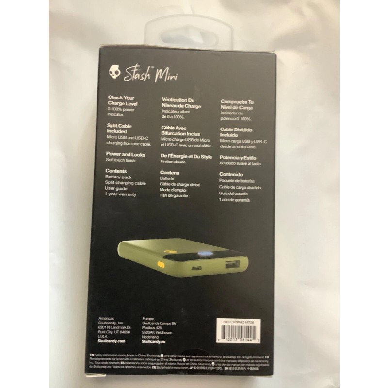 Skullcandy Power Pack Stash Mini Up to 20 Hrs. Olive