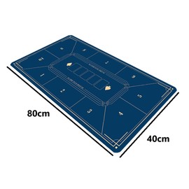 DIFEIUKI Poker Mat for 8 Players Poker Table Rectangle Play Mat for Texas Hold'em Poker Games Casino Smooth Touch Noise Reducing Resin Mat 40*80cm