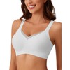 MOEOZLLO Mesh V Neck Bra Women's Without Underwire Soft Cups