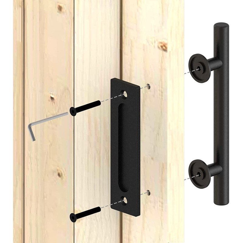 WOLFBIRD 24 cm Barn Door Handle, Sliding Door Pull Handle,