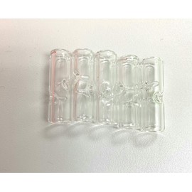 Egytree Borosilicate Glass Tube 1.25" x 5/16" 8mm Tip Whip Mouthpiece Mouthpiece Stem 5 Pieces