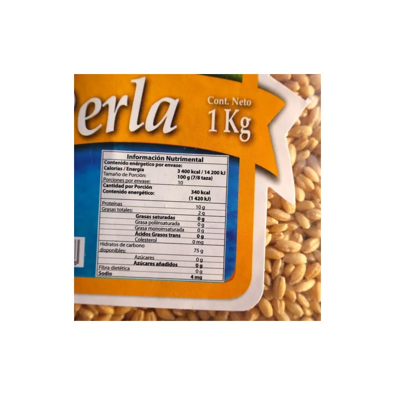 Cebada Perla Granos De Cebada 1kg