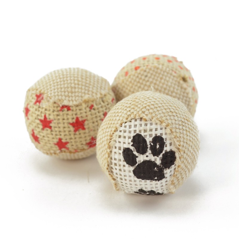 Trixie Rattle Balls with Jute Diameter 5 cm, Pack of