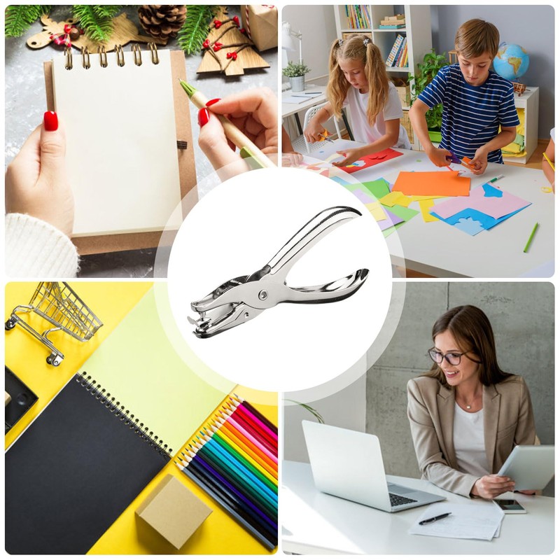 Yingjie Single Hole Punch, 3mm, Silver, Plastic, Manual, 1 Hole,