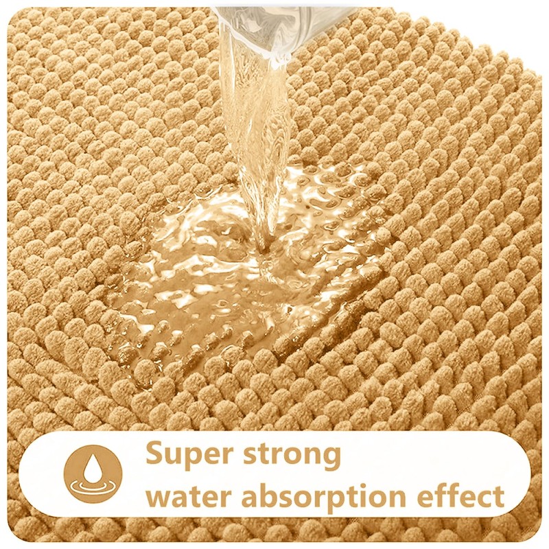 flintronic Non-Slip Bath Mat, 50 * 80 cm Chenille Bath