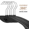 Plastic Hangers - Black Clothes Hanger No Shoulder Bumps &