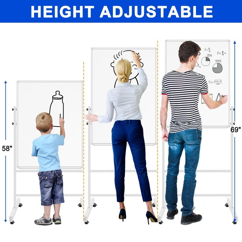 CALENBO White Board Dry Erase Board with Stand 36" X