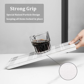 Drawer Shelf Liner for Kitchen Cabinets, Non Adhesive Slip Resistant Shelf Paper Easy to Clean, Strong Grip Thickened Waterproof Washable Mats for Pantry Shelves Cupboard Dresser(Grey, 12 in x 30 FT)