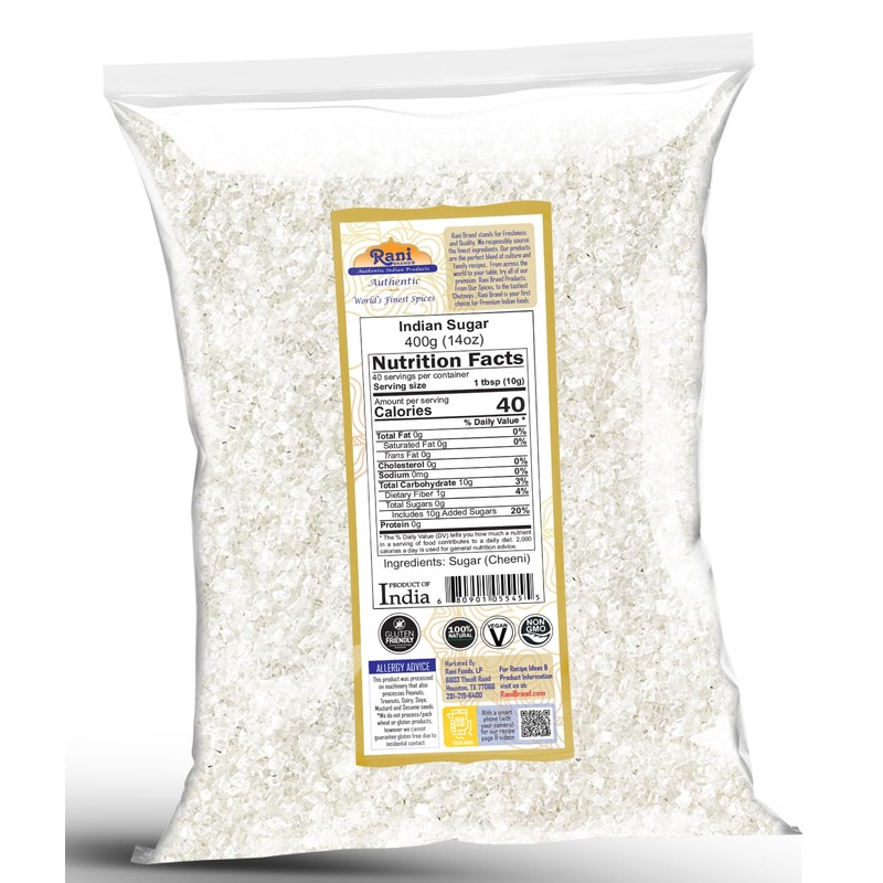 Rani Indian Sugar (Cheeni) 14oz (400g) ~ All Natural |