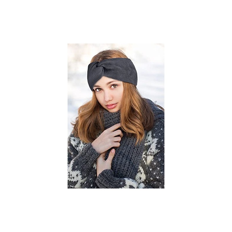 Neverless® Knitted Winter Headband with Knot, Ear Protection for Women