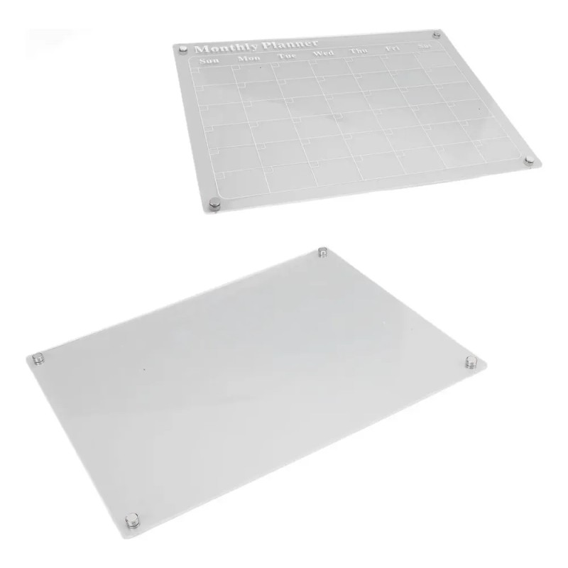 Juego De 2 Tableros Acrílicos Para Notas, Borrado En Seco,