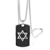 Star of David Pendant Shield Hexagram Titanium Neckalce,Six Pointed Star