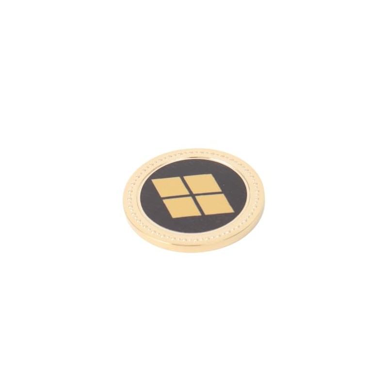 HOKUSHIN TRADING KAM-GD-006 Golf Marker, Family Crest Metal Marker, Gold